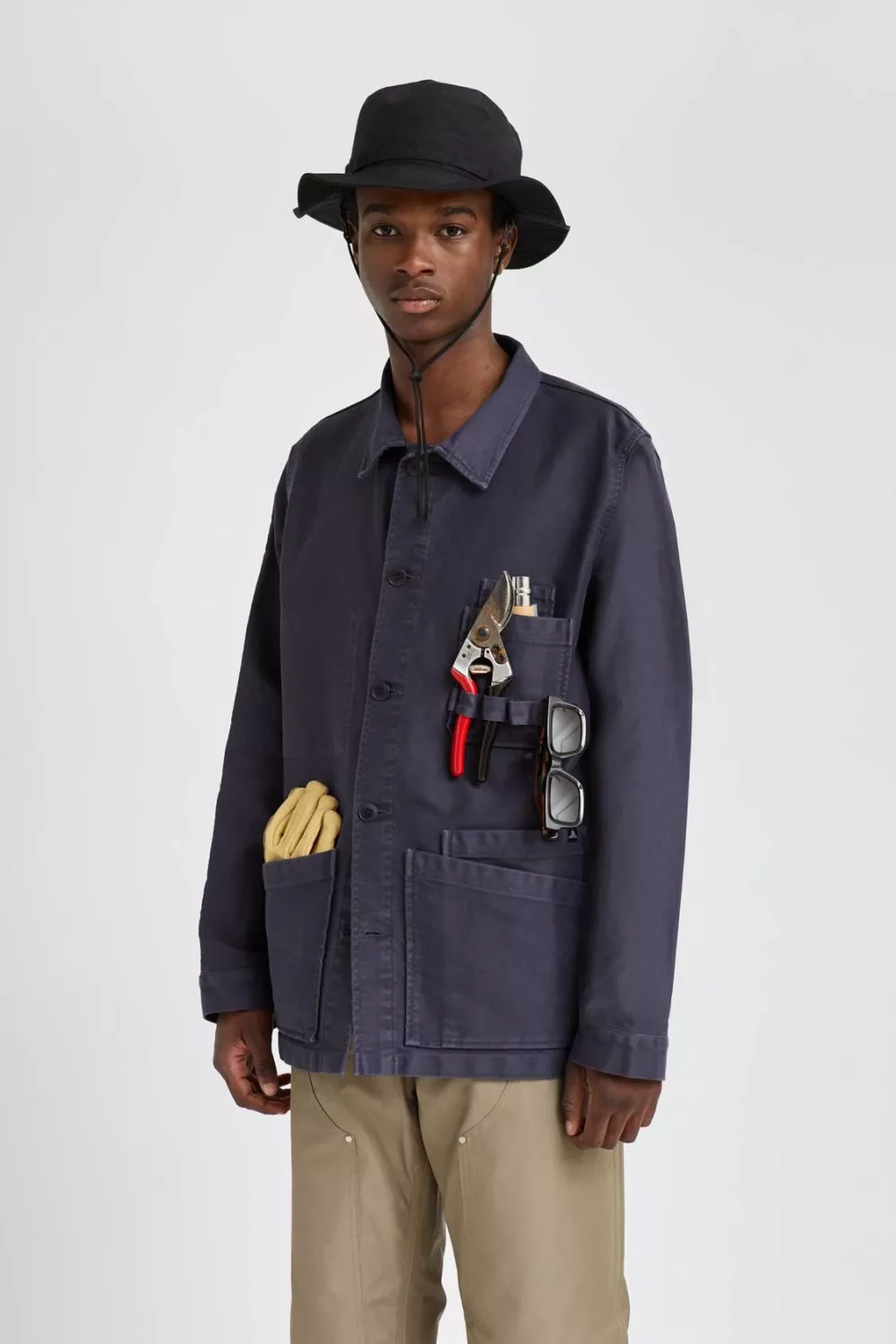LMSM x Wood Wood work jacket - 42, GRAPHITE