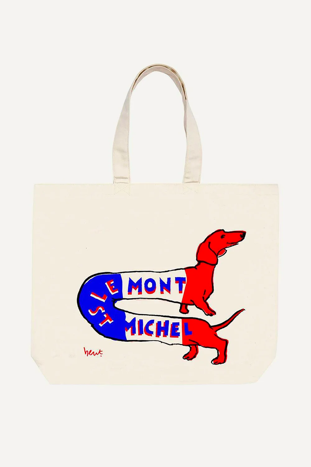 Tote Bag Dog - TU, BLUE/WHITE/RED
