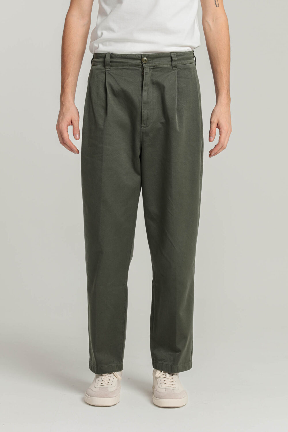 Pitt - Pantalon large en gabardine - XXL, VERT