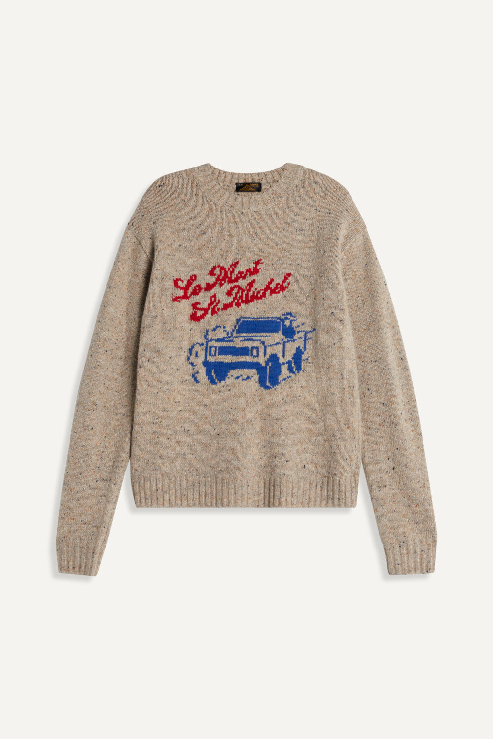 SUPERCAR - INTARSIA GRAPHICS SWEATER - XL, BEIGE