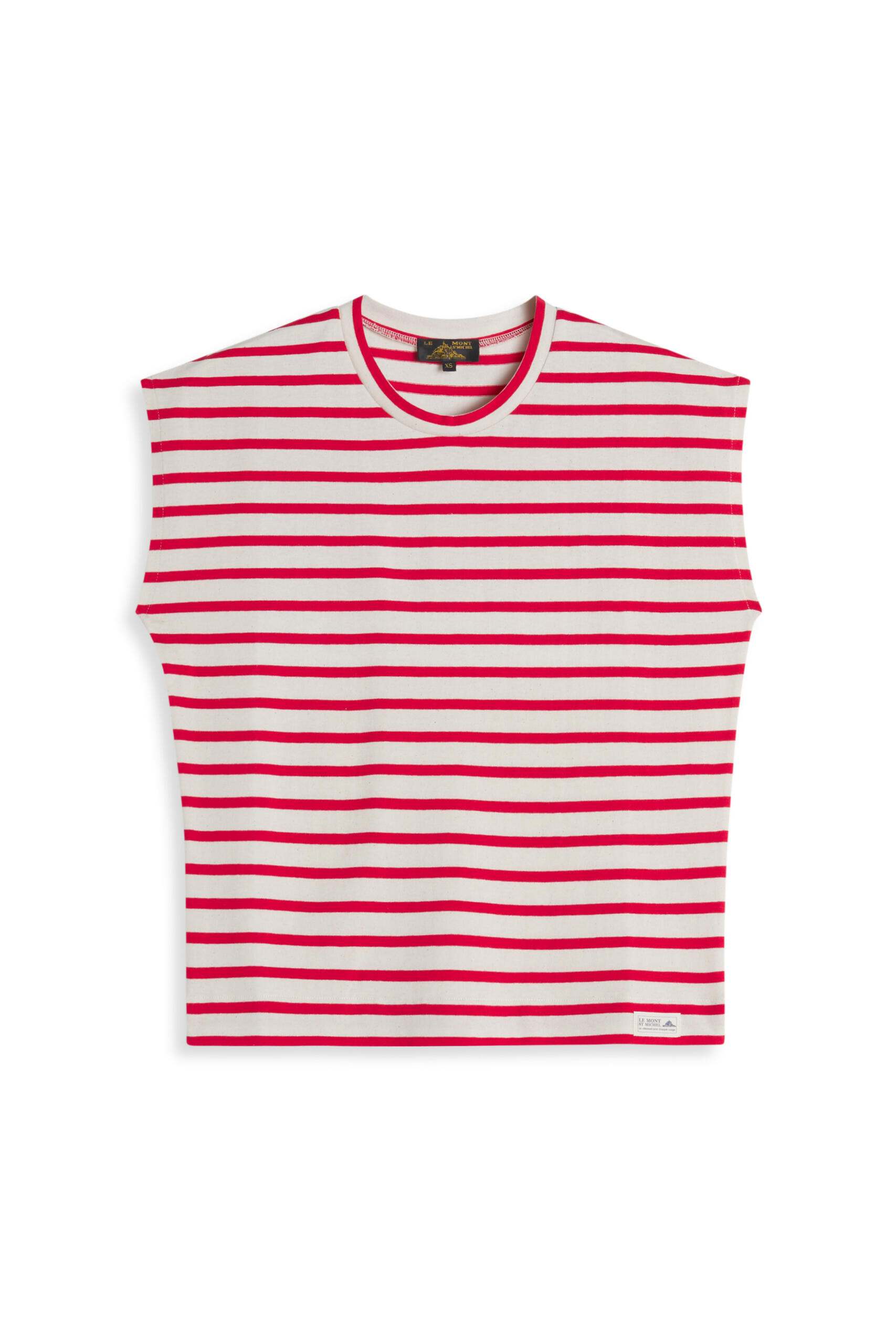 THEOXANE - MARINIERE TANK TOP - XS, ECRU/ROUGE