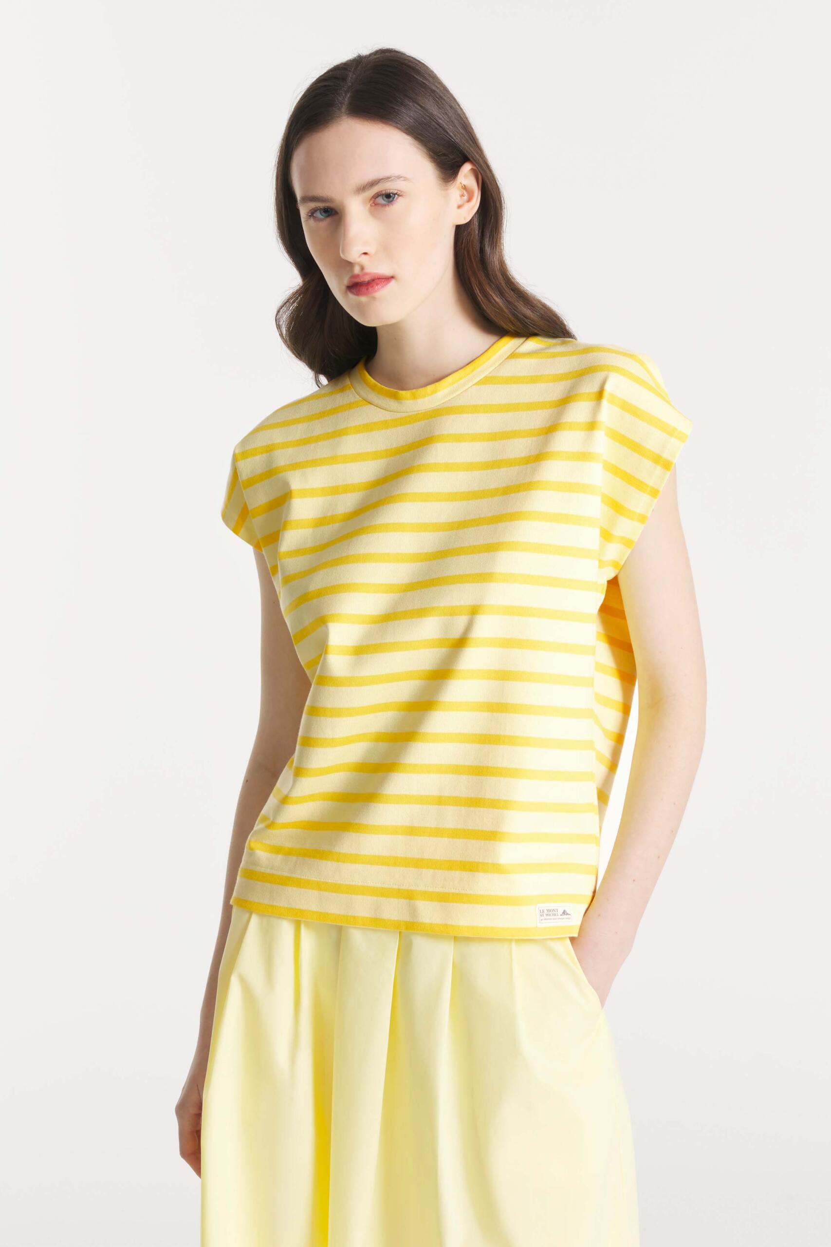 THEOXANE - MARINIERE TANK TOP - L, lightyel yel