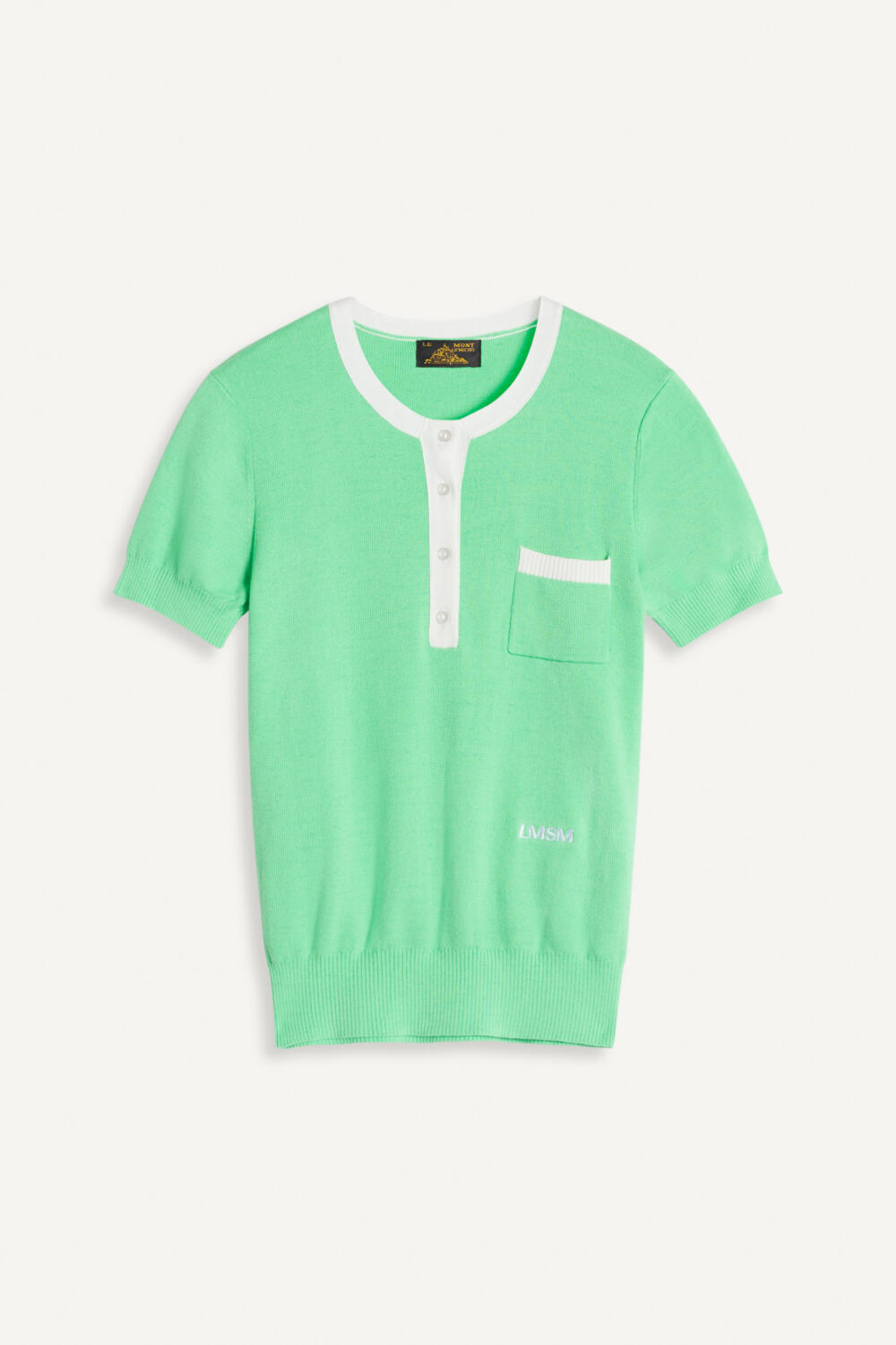 SELESTE - PULL MANCHES COURTES - M, green offwhite