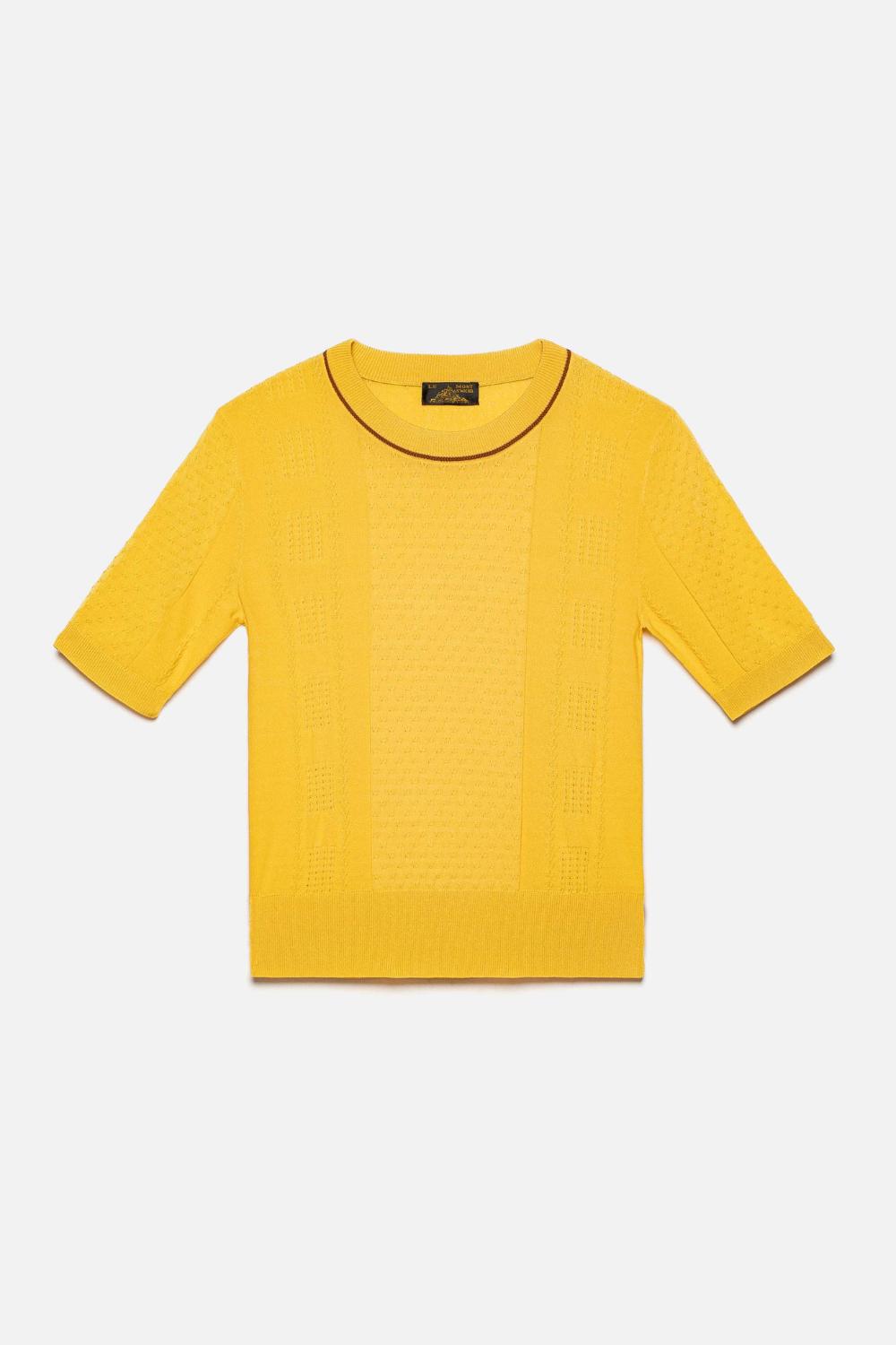 SHANON - KNIT TOP - XS, YELLOW