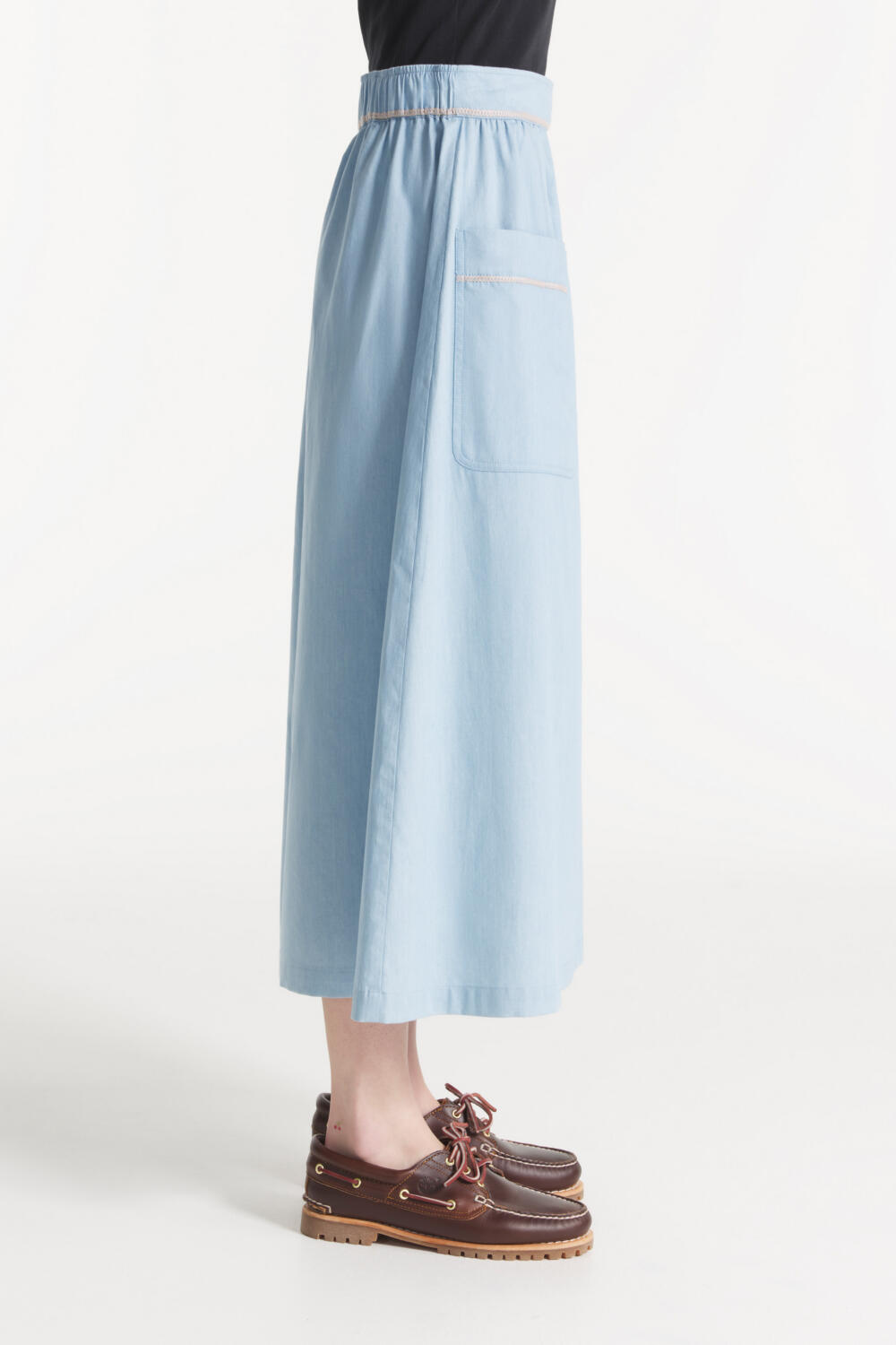 JUSTA - PLEATED SKIRT - 38, BLUE