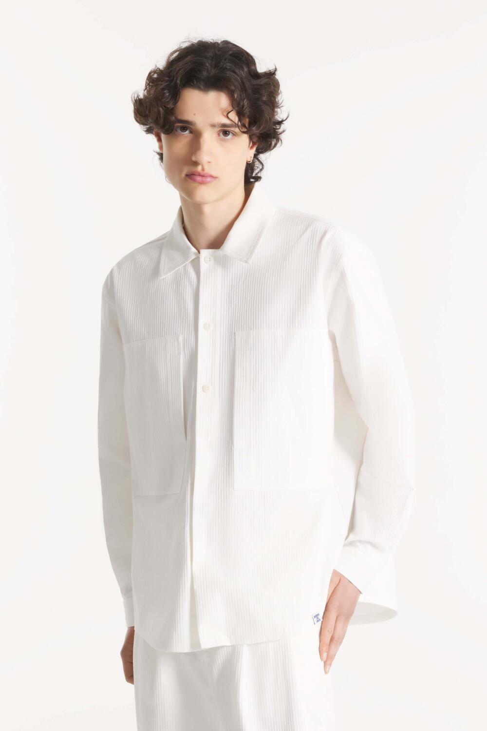 CARTOINE - CHEMISE EN CHEVRON - XS, ECRU