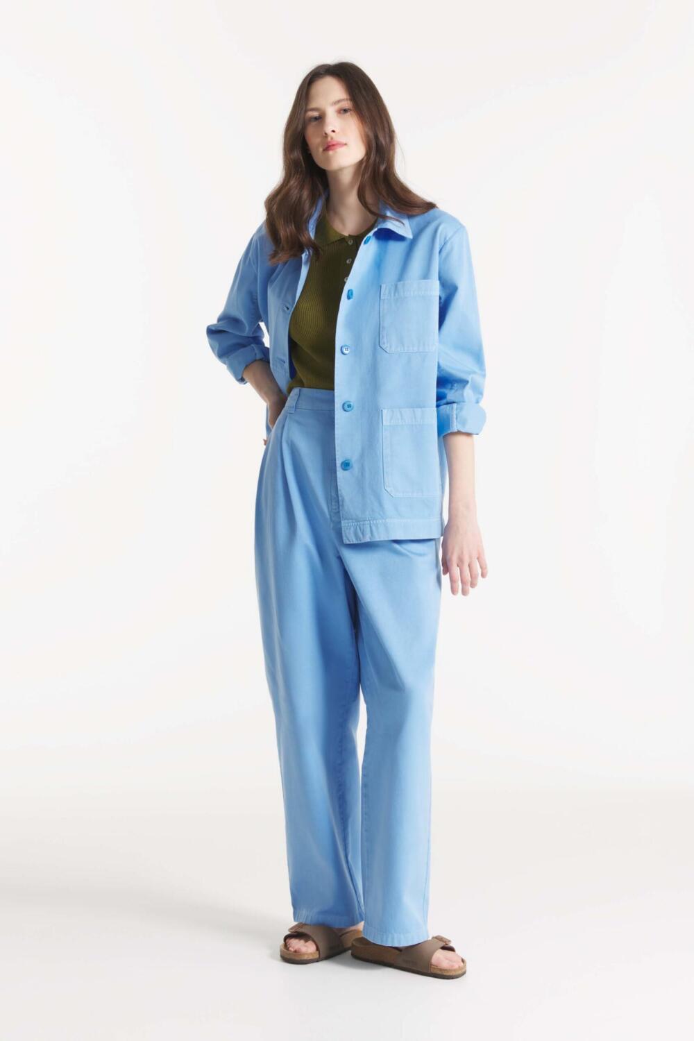 Gabardine work jacket - 38, azure