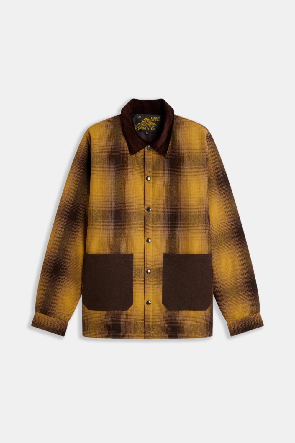 VENDELIN - QUILTED SHIRT - M, BROWN