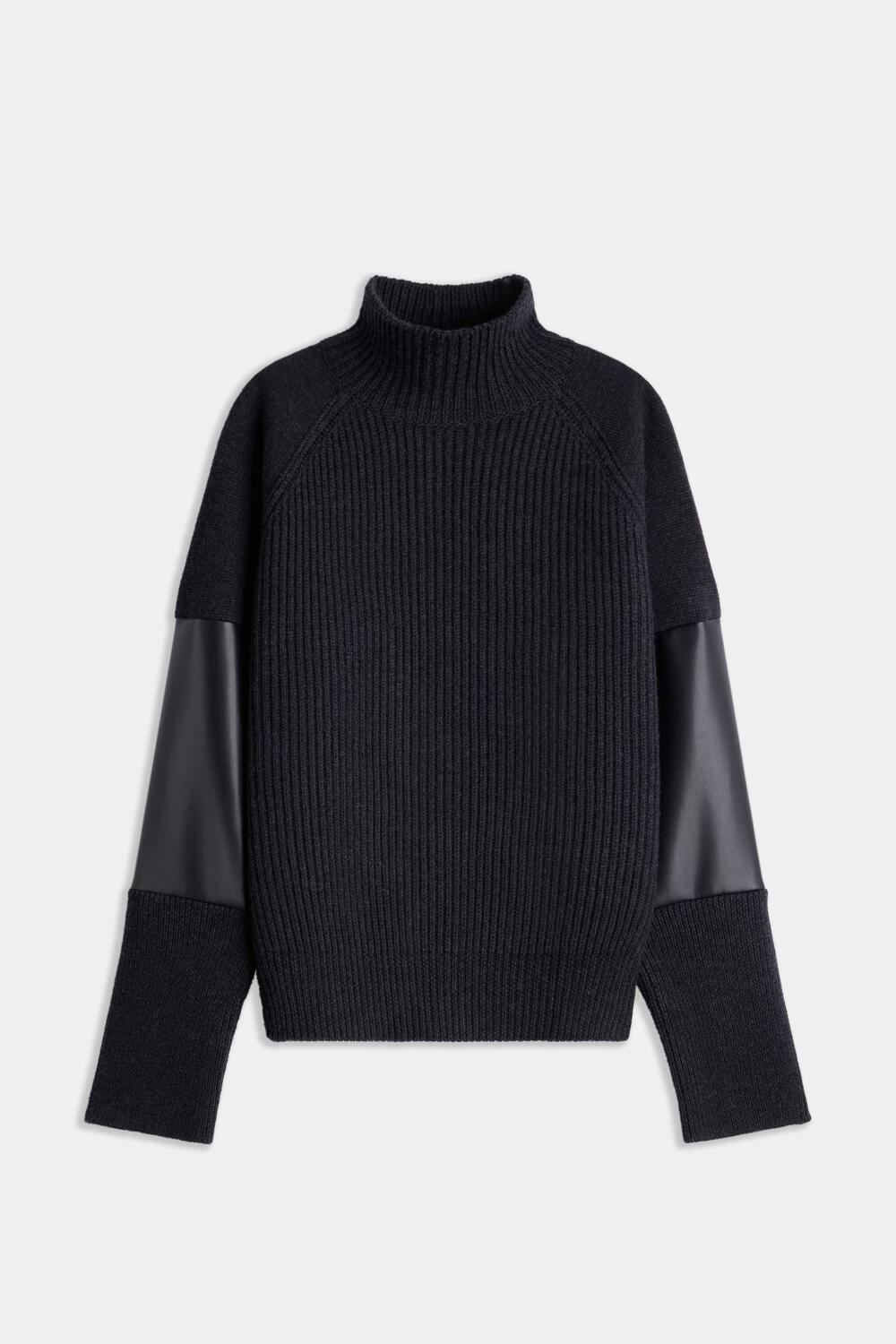 SAIDOU - PULL EN LAINE MÉRINOS - S, ANTHRACITE