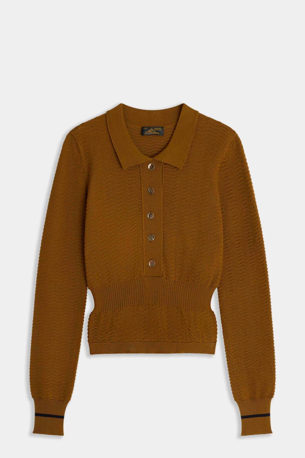SIHAM - POLO-NECK SWEATER - XS, AMBER