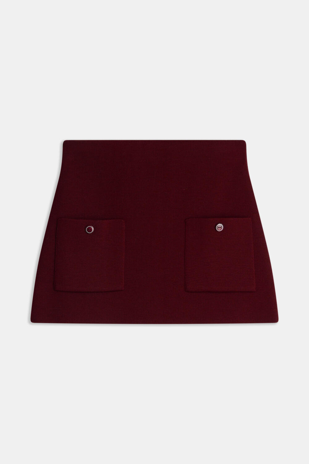 JUNIA - WOOL MINI SKIRT - L, NAVY