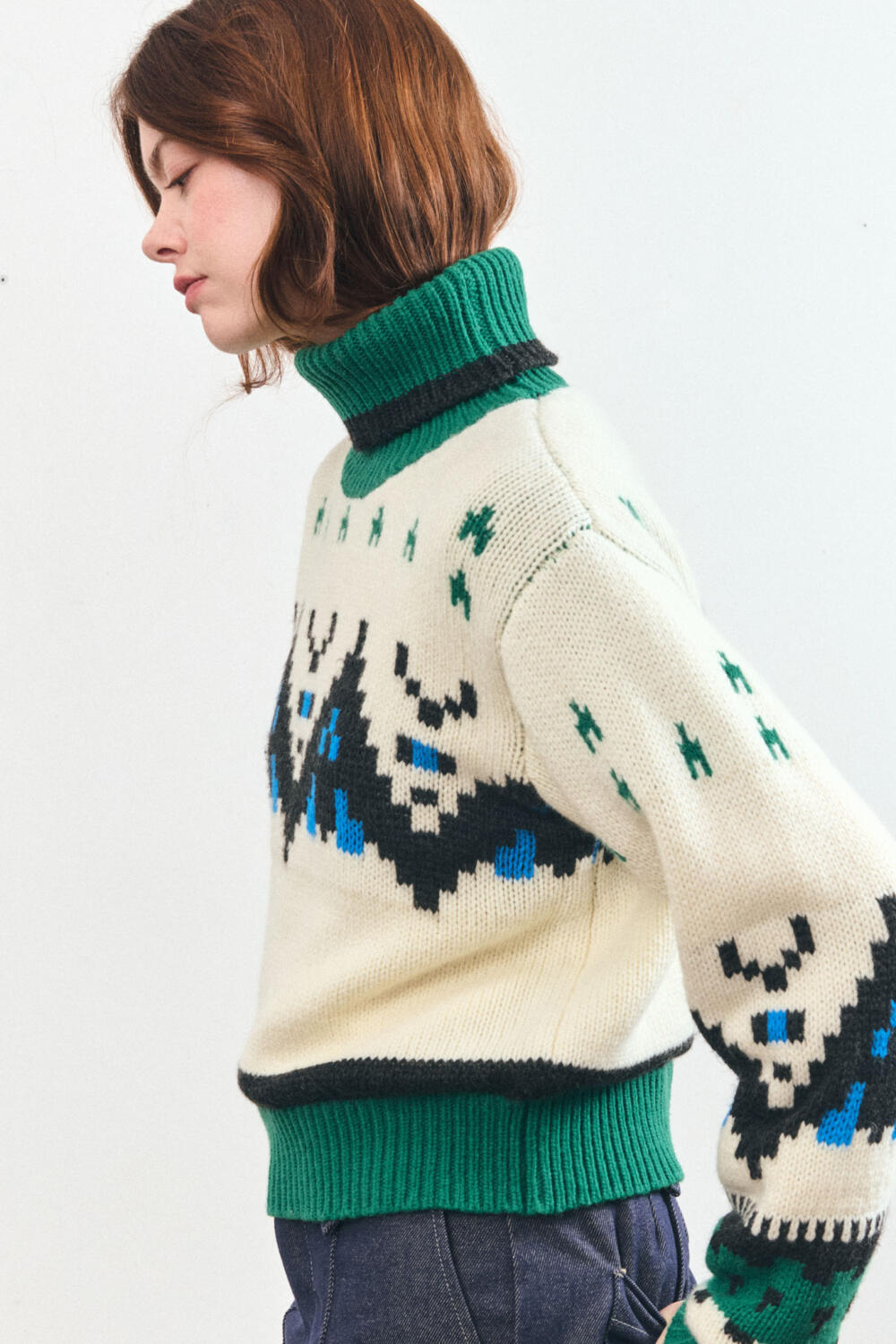 SEDAN - PULL EN JACQUARD - S, ECRU
