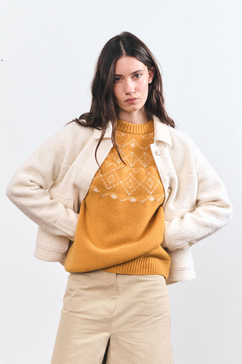 SEDONA - JACQUARD SWEATER - XS, CITRUS