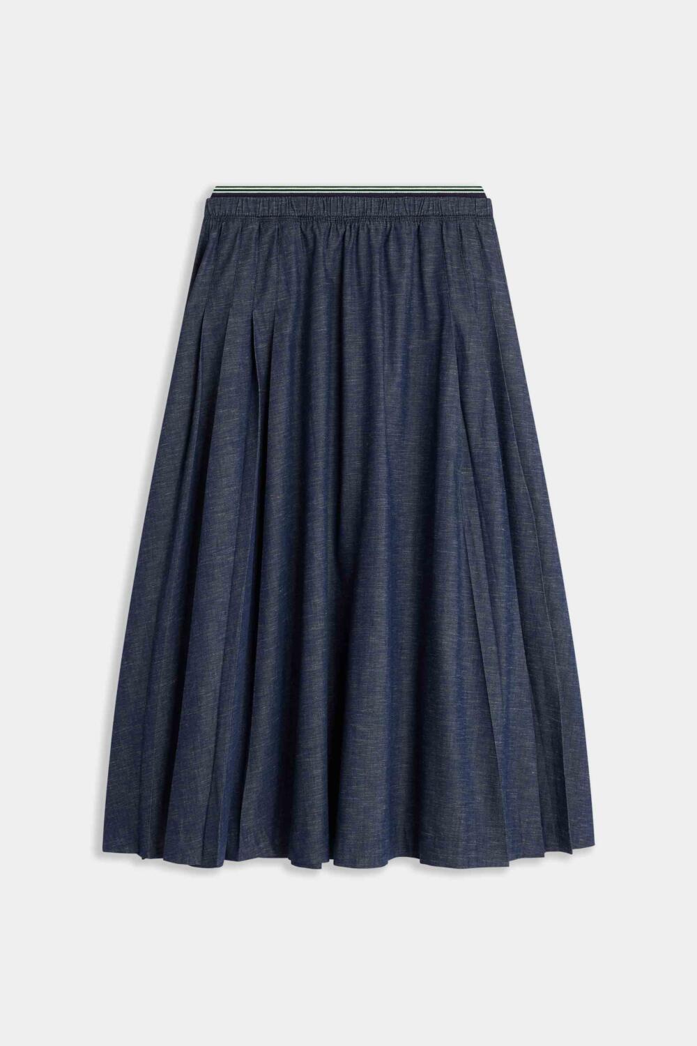 JONCY - PLEATED SKIRT - 38, DENIM