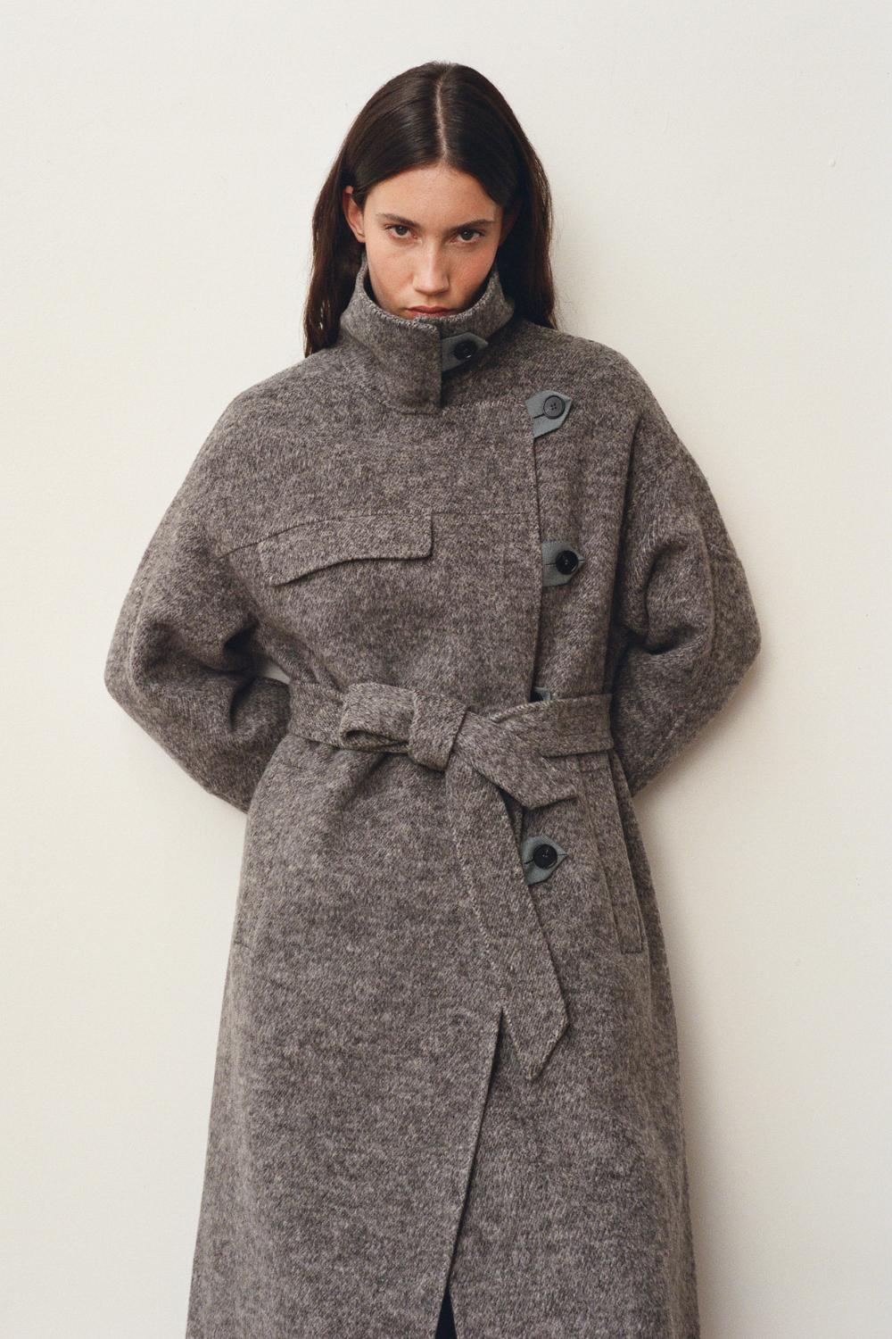 MUNICK - MANTEAU LONG - 34, GRIS