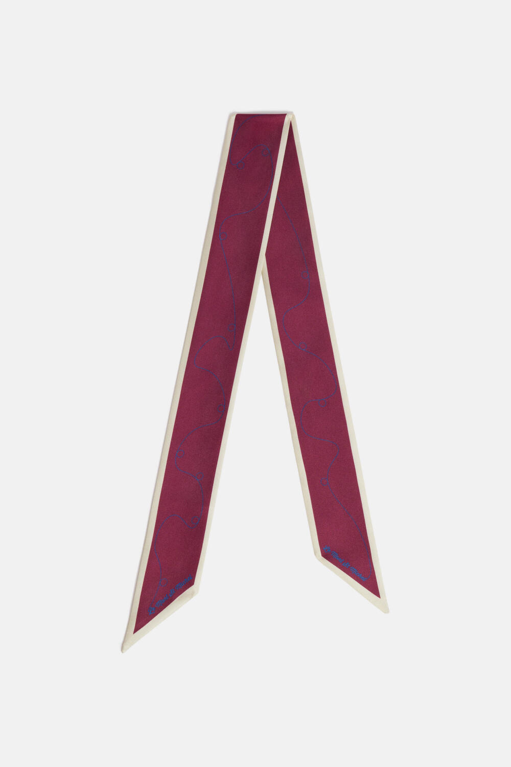 ADELAIDE - FOULARD EN SOIE - TU, BORDEAUX