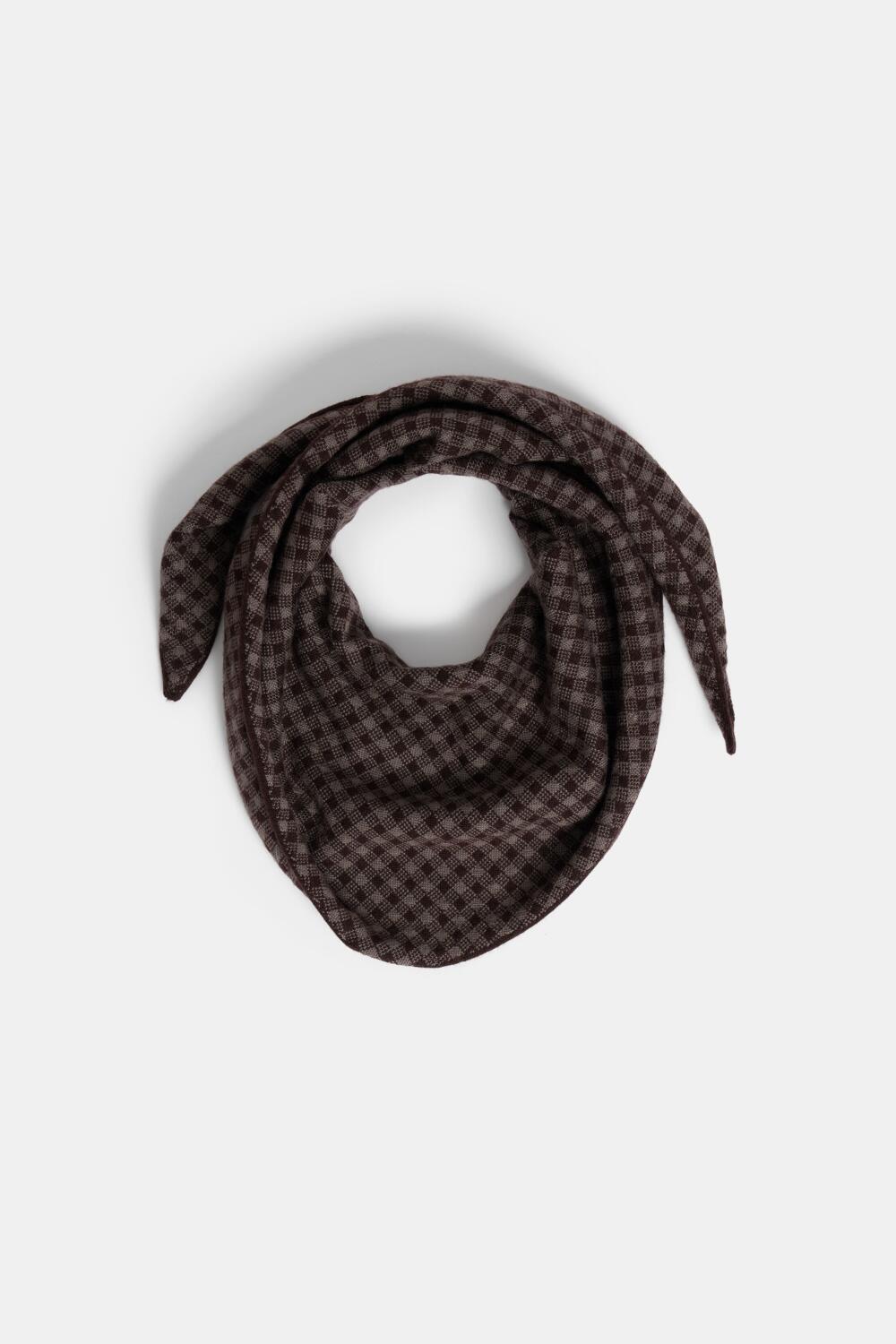 ANSEL - ÉCHARPE EN JACQUARD - TU, MARRON